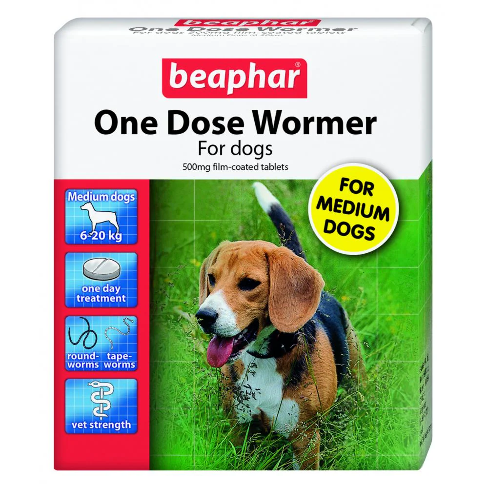 Beaphar One Dose Wormer Medium Dog 6-20kg