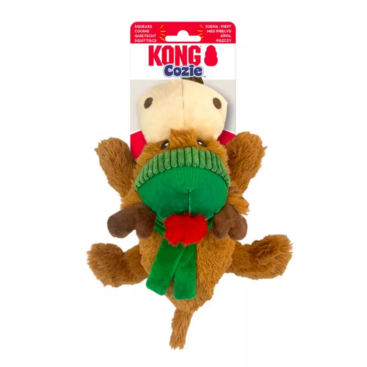 KONG Cozie Holiday Reindeer Dog Toy Medium