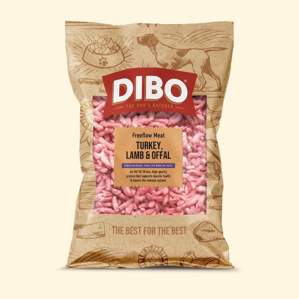DIBO Turkey, Lamb & Offal Freeflow Meat 1kg