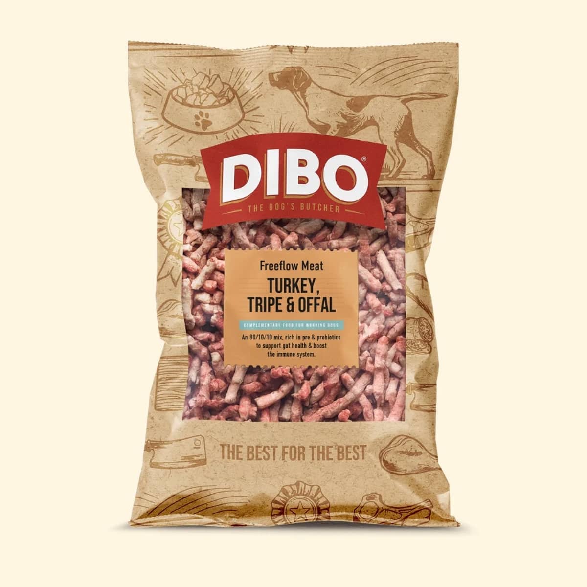 DIBO Turkey, Tripe & Offal Freeflow Meat 1kg