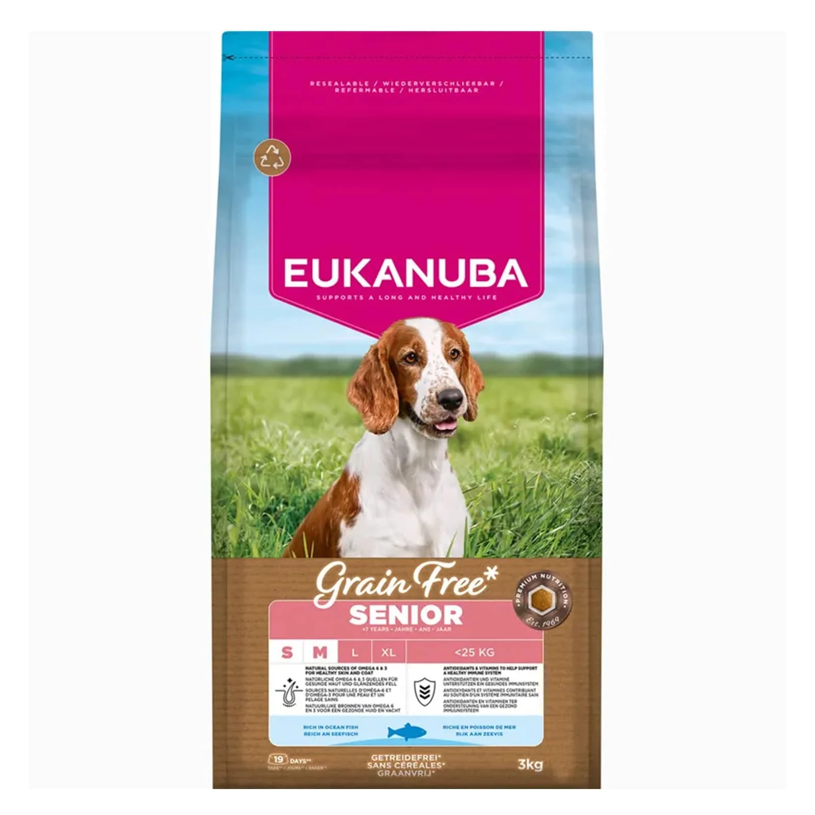 Eukanuba Grain-Free Senior Small & Medium Breed Ocean Fish 3kg