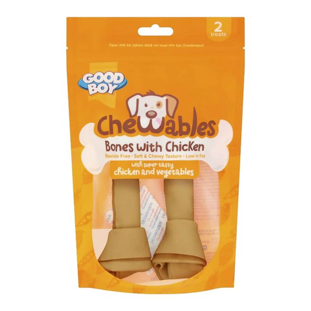 Good Boy Chewables Chicken Medium Bones 2 Pack 158g