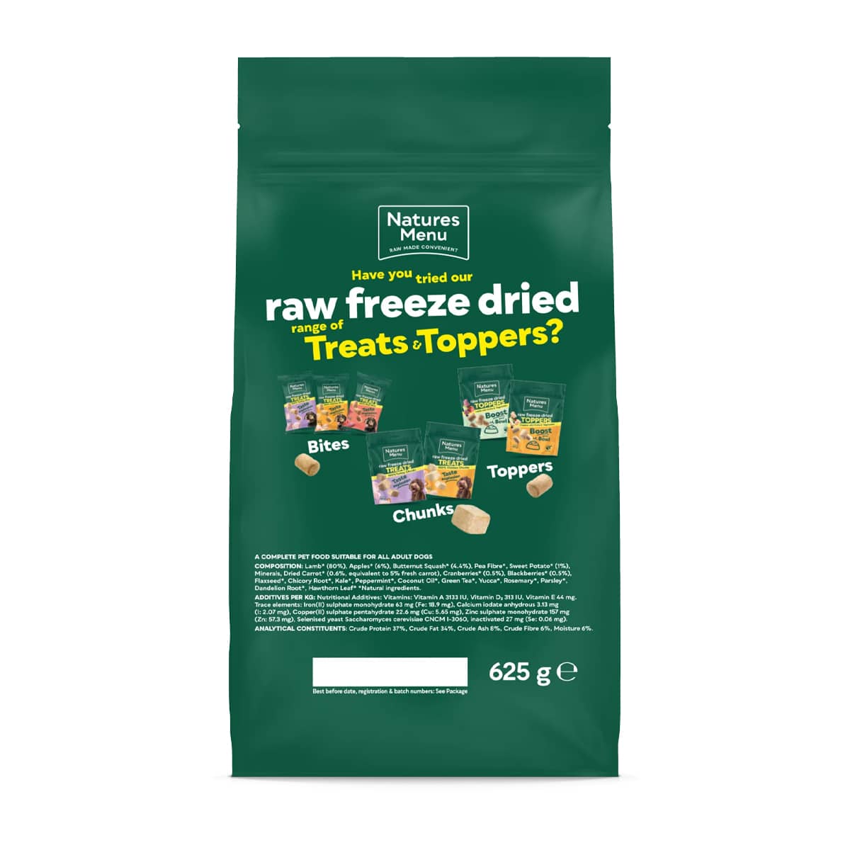Natures Menu 80/20 Lamb Freeze Dried 625g - Image 2