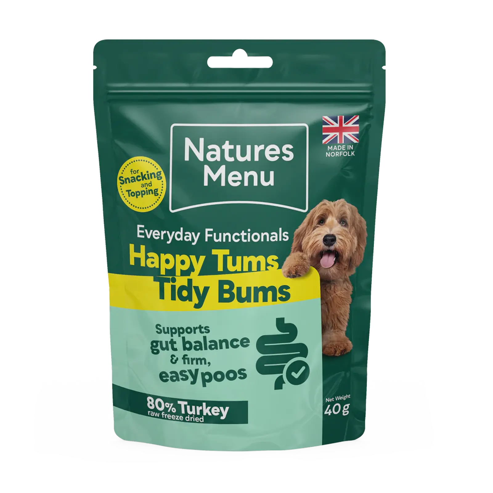 Natures Menu Freeze Dried Everyday Functionals Digestive Dog Treat - Turkey