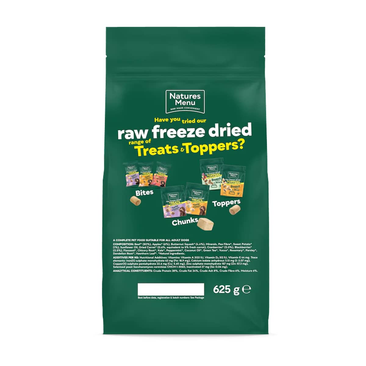 Natures Menu 80/20 Beef Freeze Dried 625g - Image 2