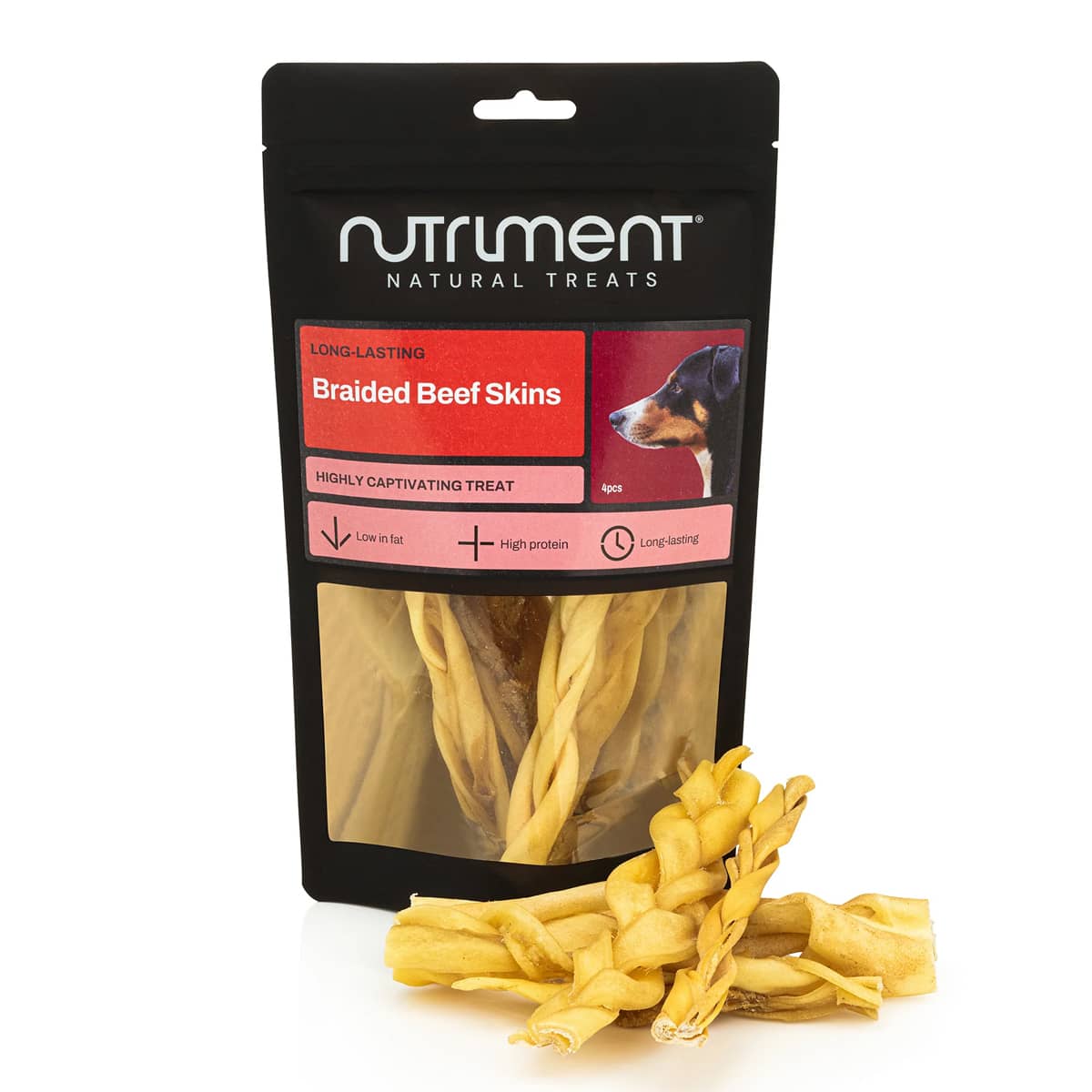 Nutriment Braided Beef Skins 4pk