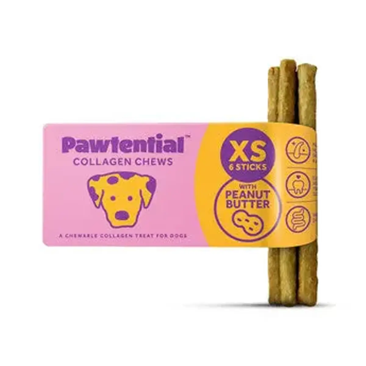 Pawtential Collagen Chews Peanut Butter XSmall 5Pk