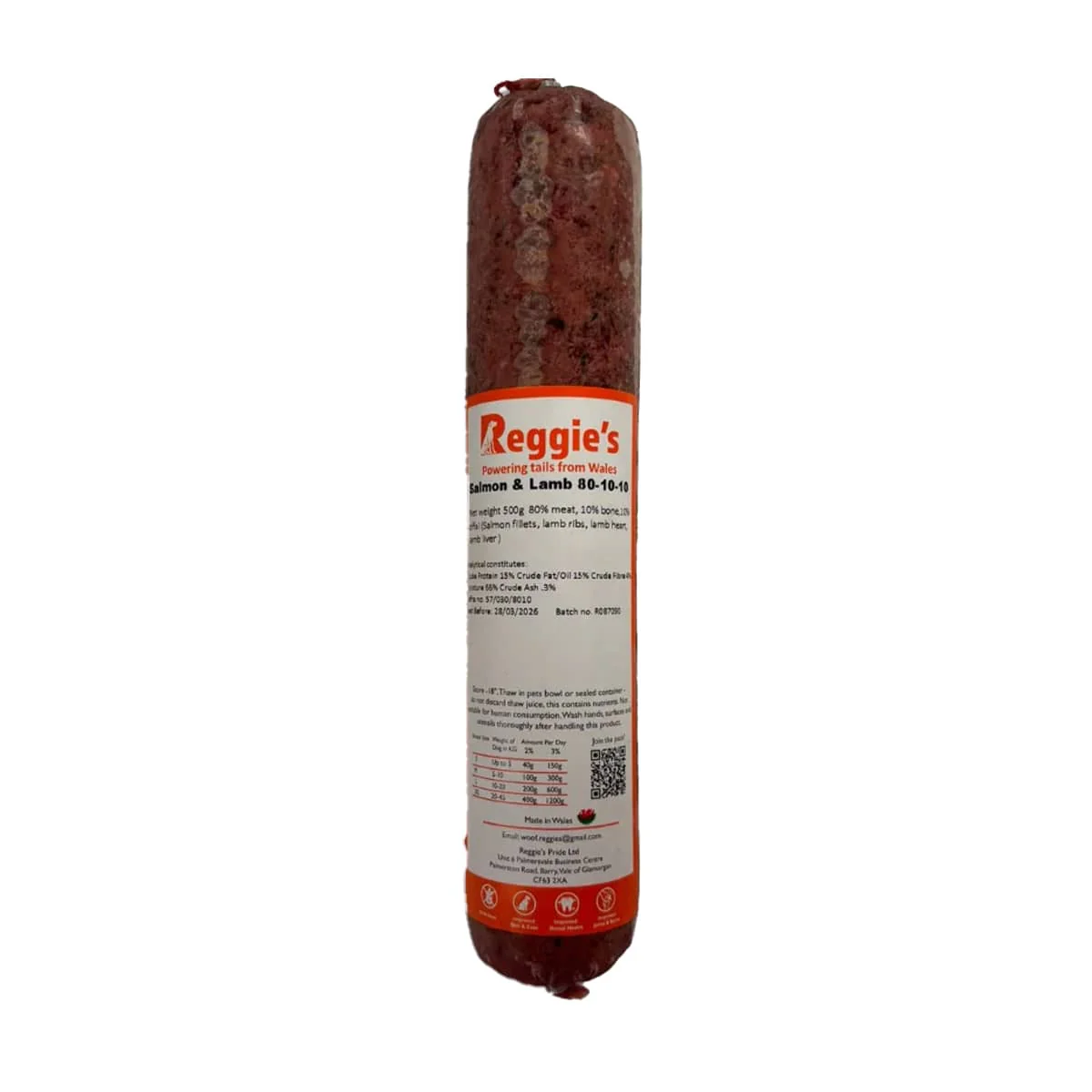 Reggie's Salmon & Lamb 80-10-10 500g
