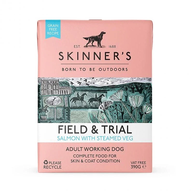 Skinner's Field & Trial Salmon With Steamed Veg Adult Wet Dog Food 390g